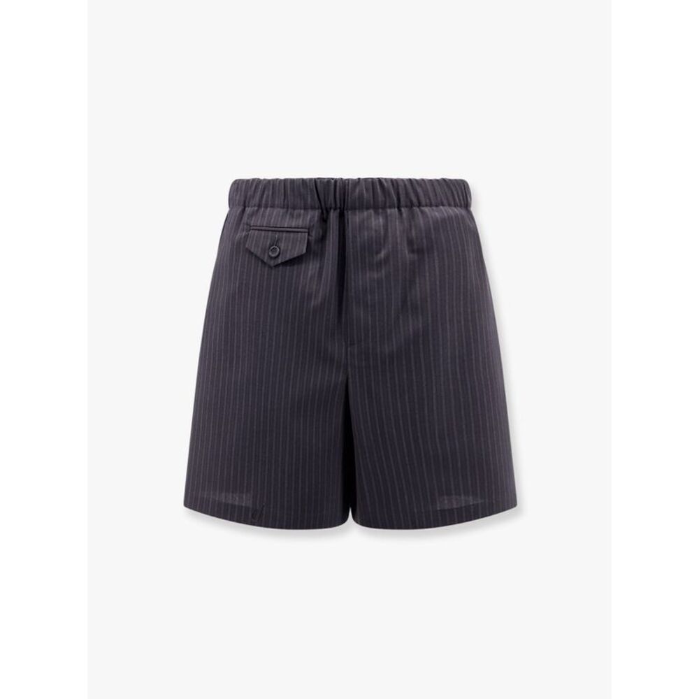 Dior Men Striped Wool Bemuda Shorts